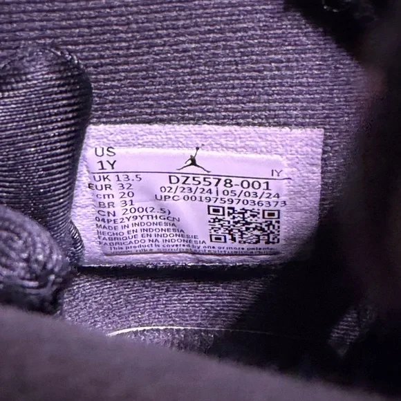 Jordan Jumpman MVP PS Black Anthracite DZ5578-001 Size 1Y Kids Shoes - Picture 7 of 7